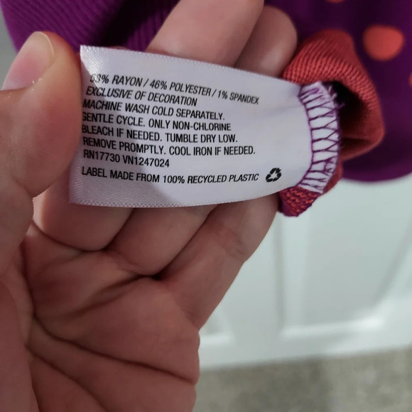 Victor Glemaud x Target Purple Polka Dot Long Sleeve Tunic Dress in Size XL - Picture 10 of 10